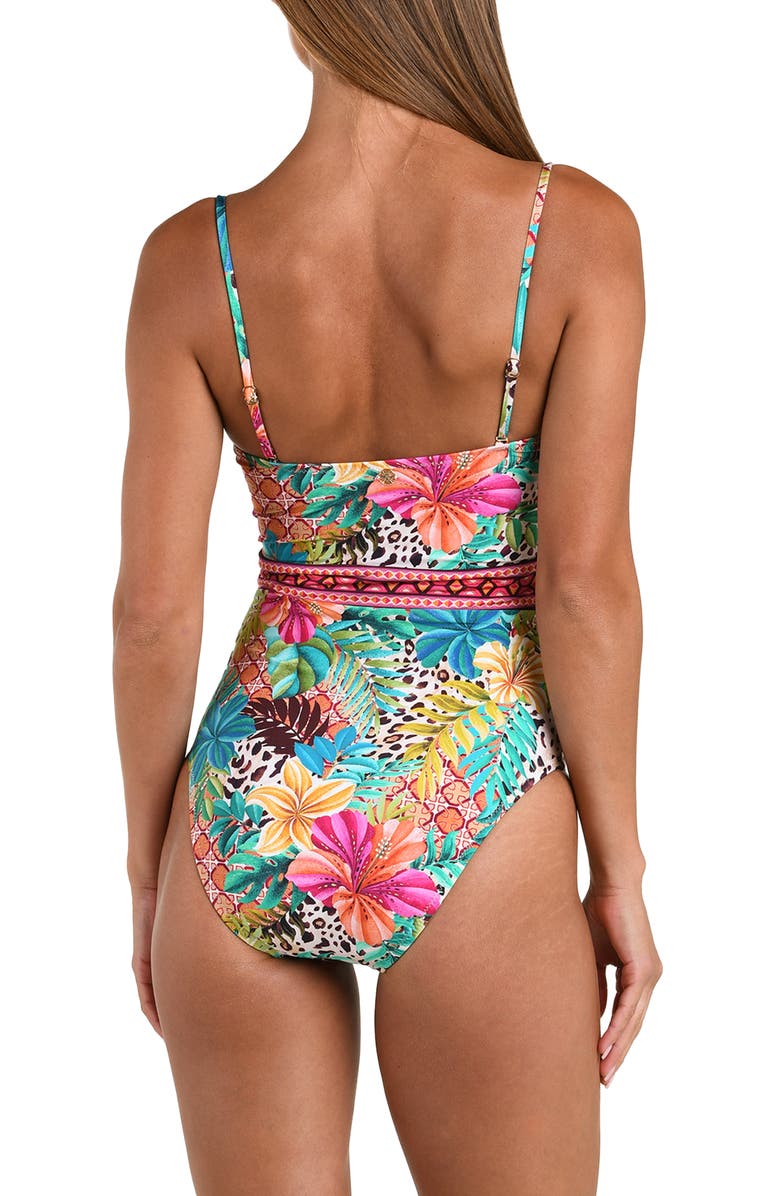 Sunshine 79 Paradise Heat Jewel Cutout One-Piece Swimsuit, Alternate, color, Blue Multi