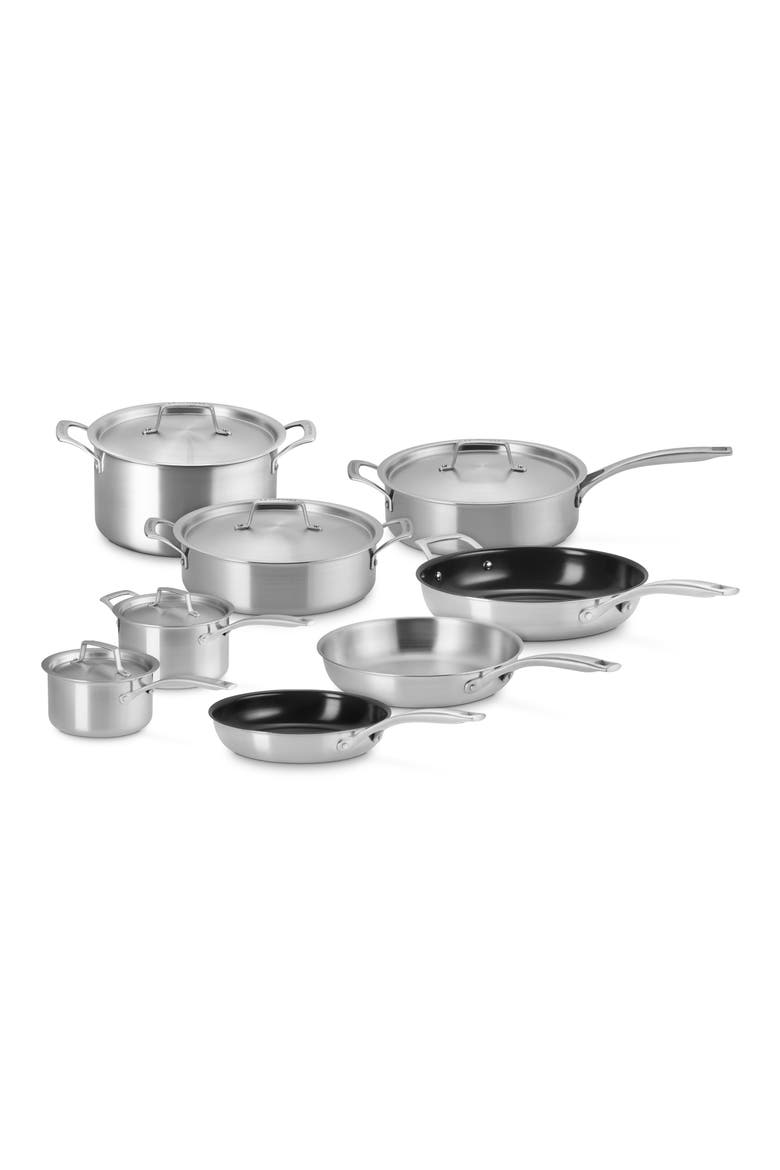 Essential Stainless Steel 13-Piece Cookware Set, Main, color, STAINLESS STEEL