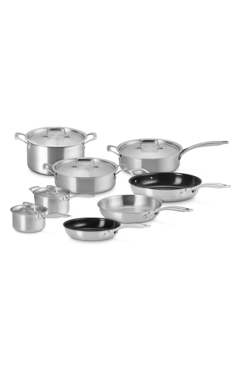 Le Creuset Essential Stainless Steel 13-Piece Cookware Set, Main, color,