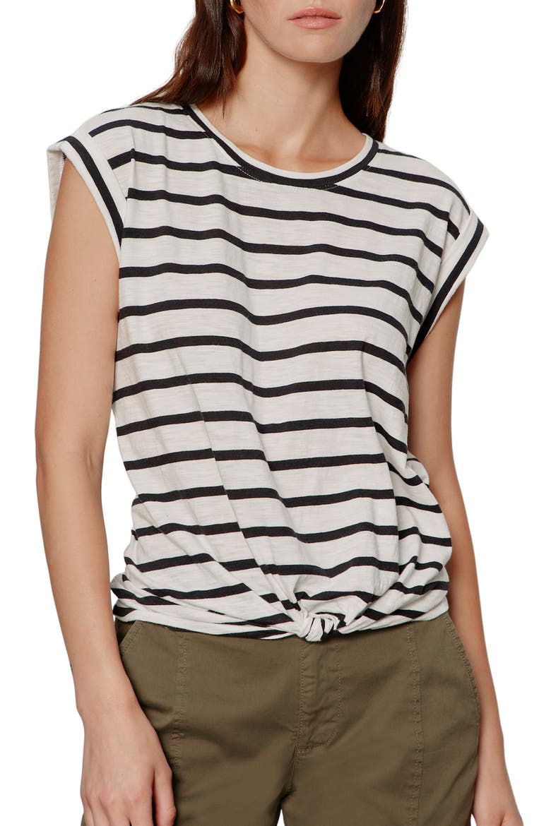 Knotted Muscle T-Shirt, Main, color, CHALK WHITE/ BLACK STRIPE