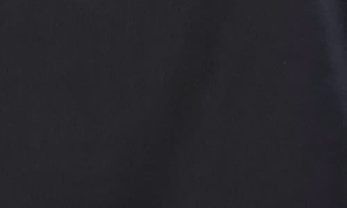 Ookie & Lala Tie Back Mock Neck Lace Sleeve Satin Blouse In Black