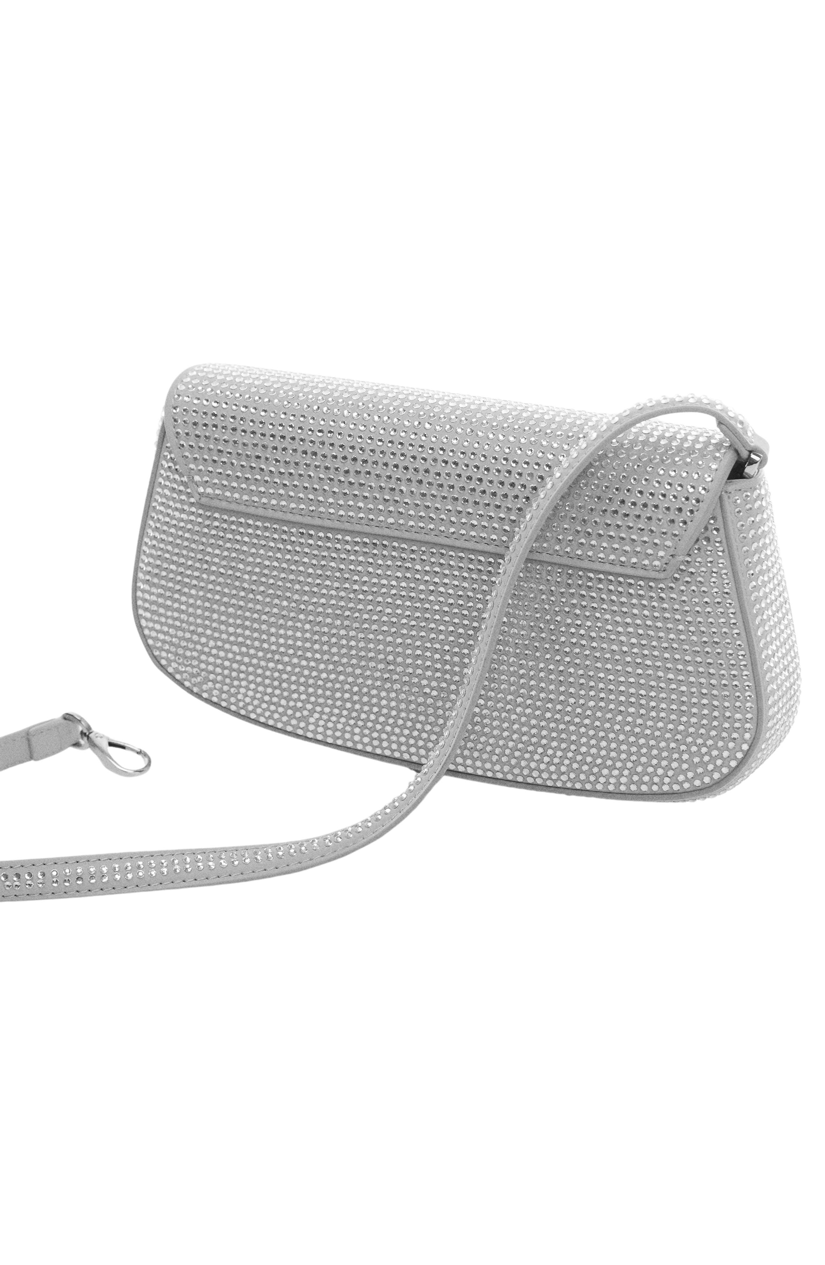 MANGO Crystal Heart Shoulder Bag, Alternate, color, 