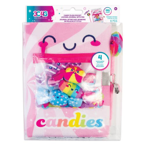3C4G Candy Plush Pocket Locking Journal W/ Pen in Multicolored  product