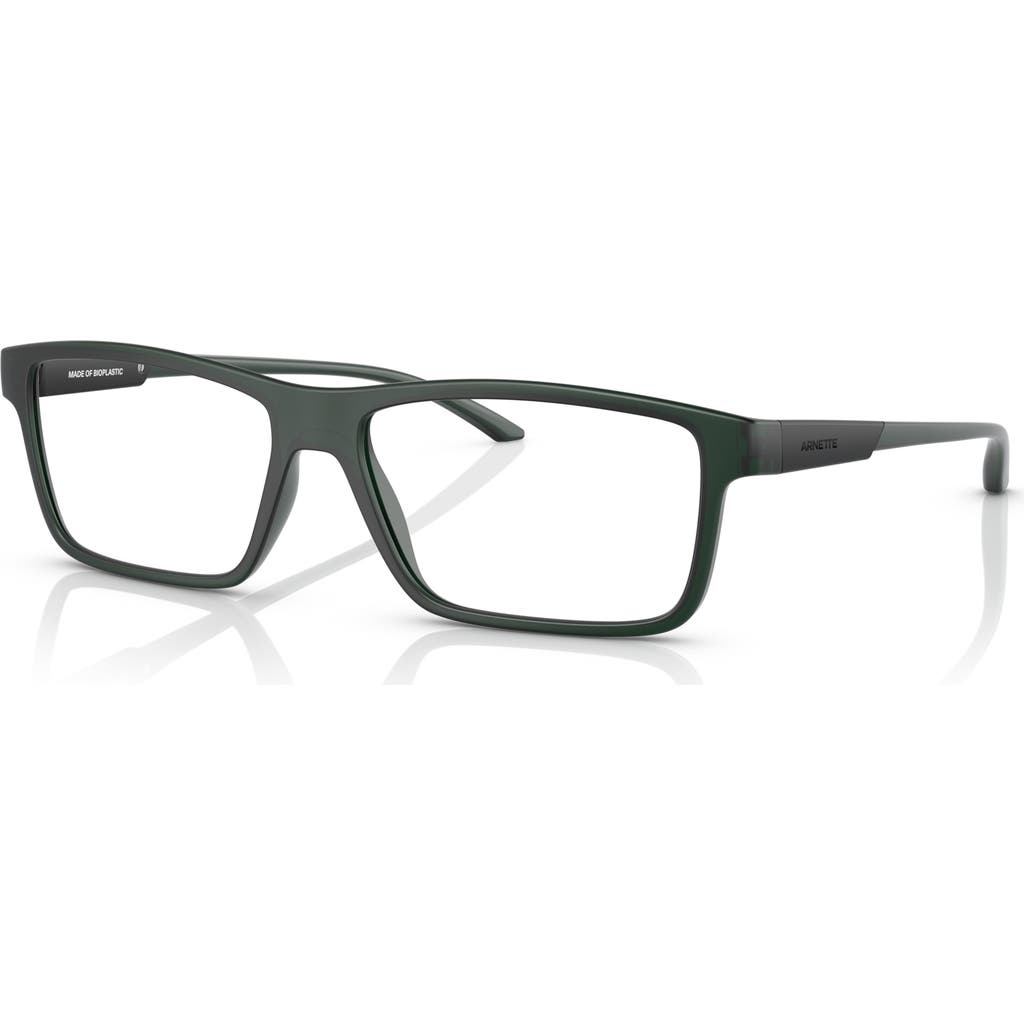 Arnette 56mm Rectangle Optical Glasses In Green