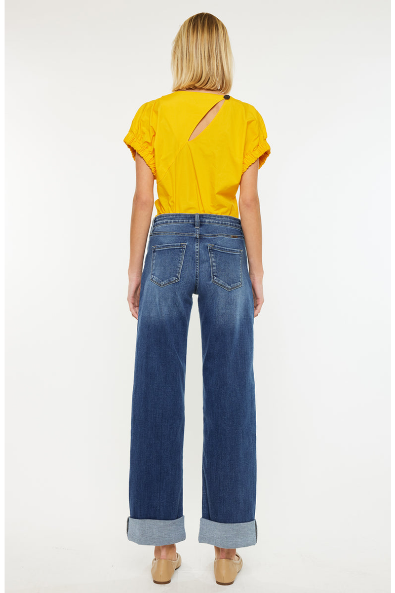 Ivanna Essentials High Rise Wide Leg Jeans, Alternate, color, Medium Wash