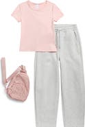 YOGALICIOUS Kids' Mabel T-Shirt, Joggers & Mini Backpack 3-Piece Set