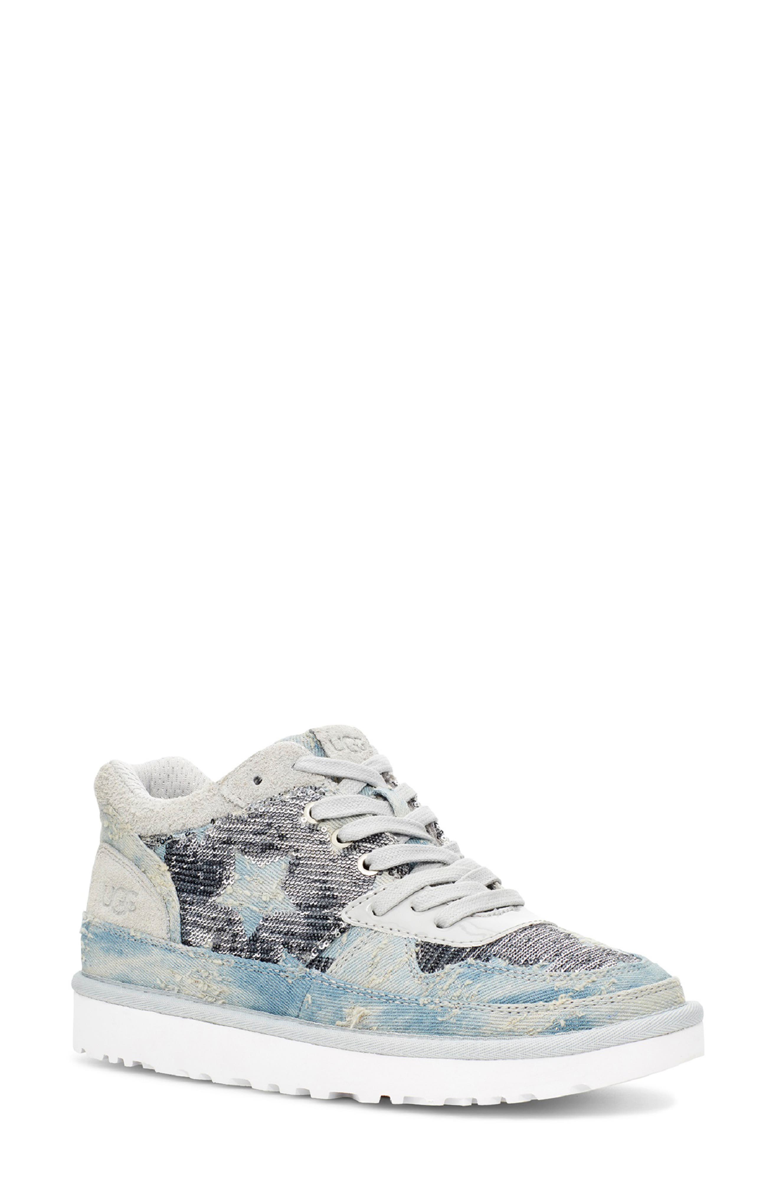 Highland Sequin Sneaker, Main, color, GREY VIOLET SEQUINS STARS