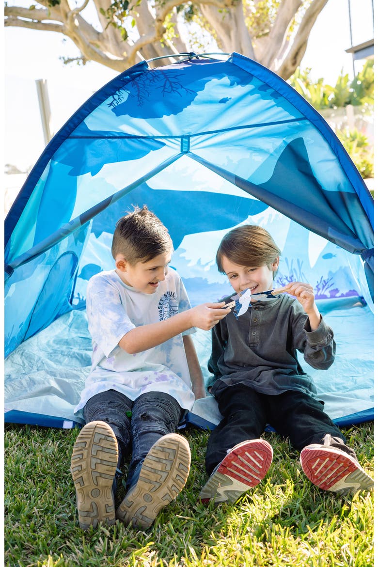 Shark Cove Play Tent, Alternate, color, BLUE