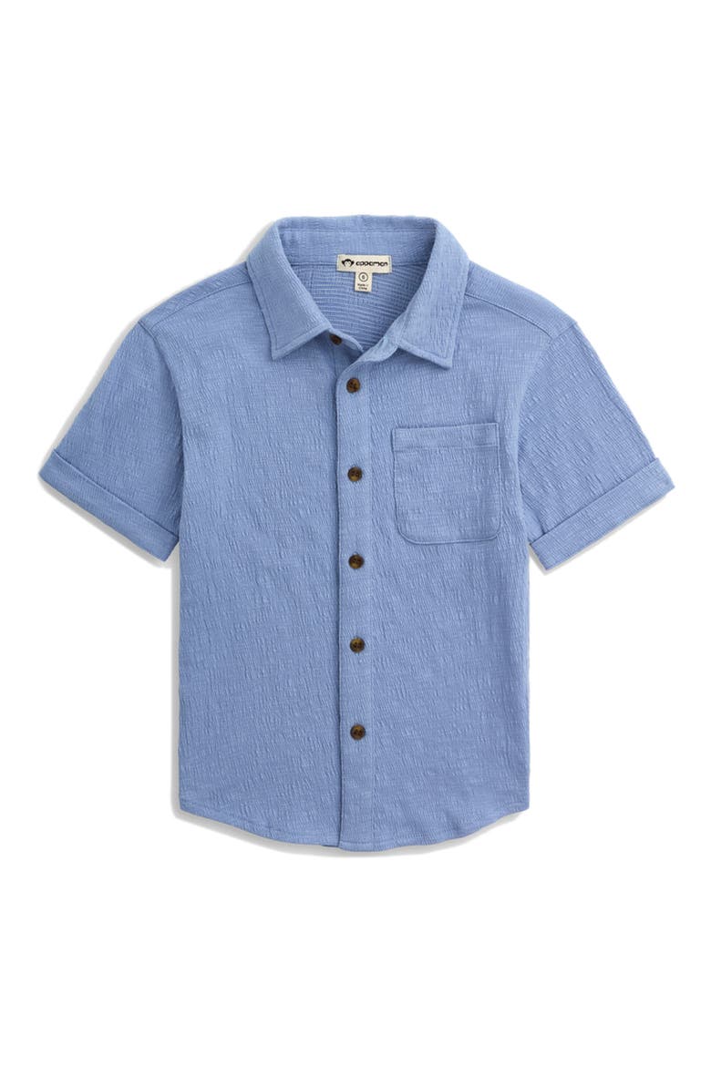 Kids' Beach Short Button-Up Shirt, Main, color, GLACIER LAKE