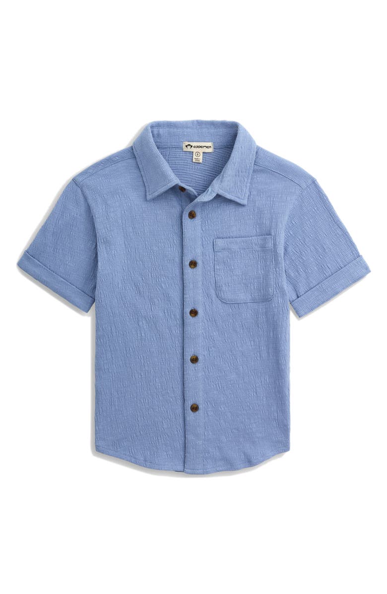 Appaman Kids' Beach Short Button-Up Shirt, Main, color, Glacier Lake
