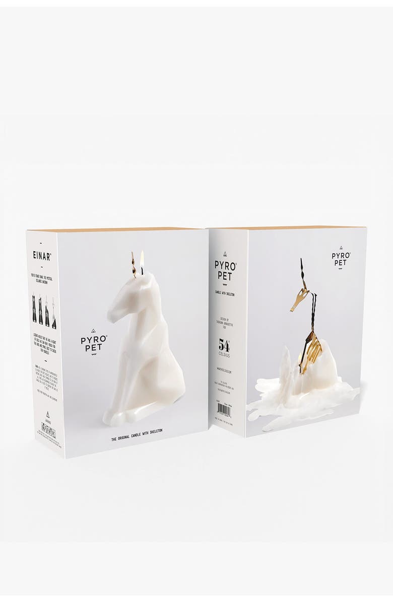 54Celsius PyroPet Einar Unicorn Candle, Alternate, color, White (Scented)