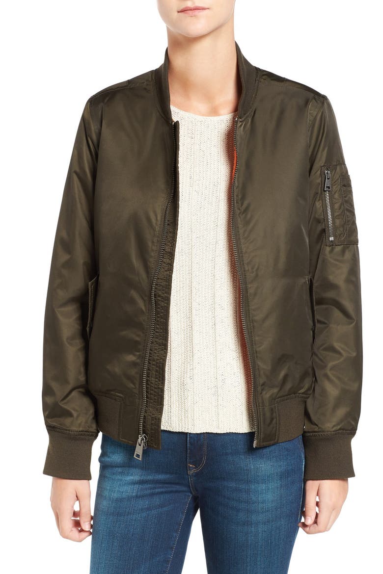 Levi's® MA-1 Bomber Jacket, Main, color, ARMY GREEN
