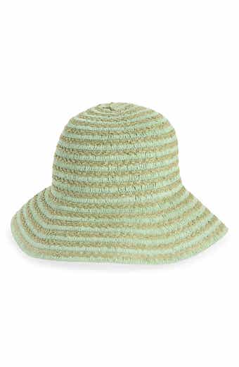 NORDSTROM RACK Stripe Straw Bucket Hat