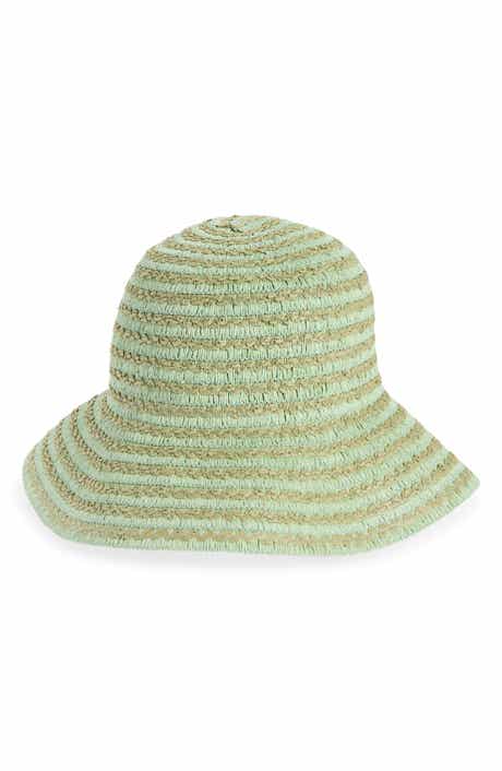 NORDSTROM RACK Stripe Straw Bucket Hat