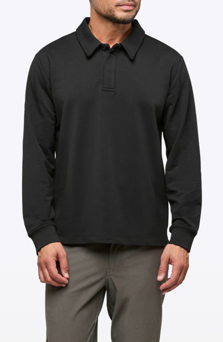 Cuts Hyperloop Long Sleeve Polo, Main, color, Black