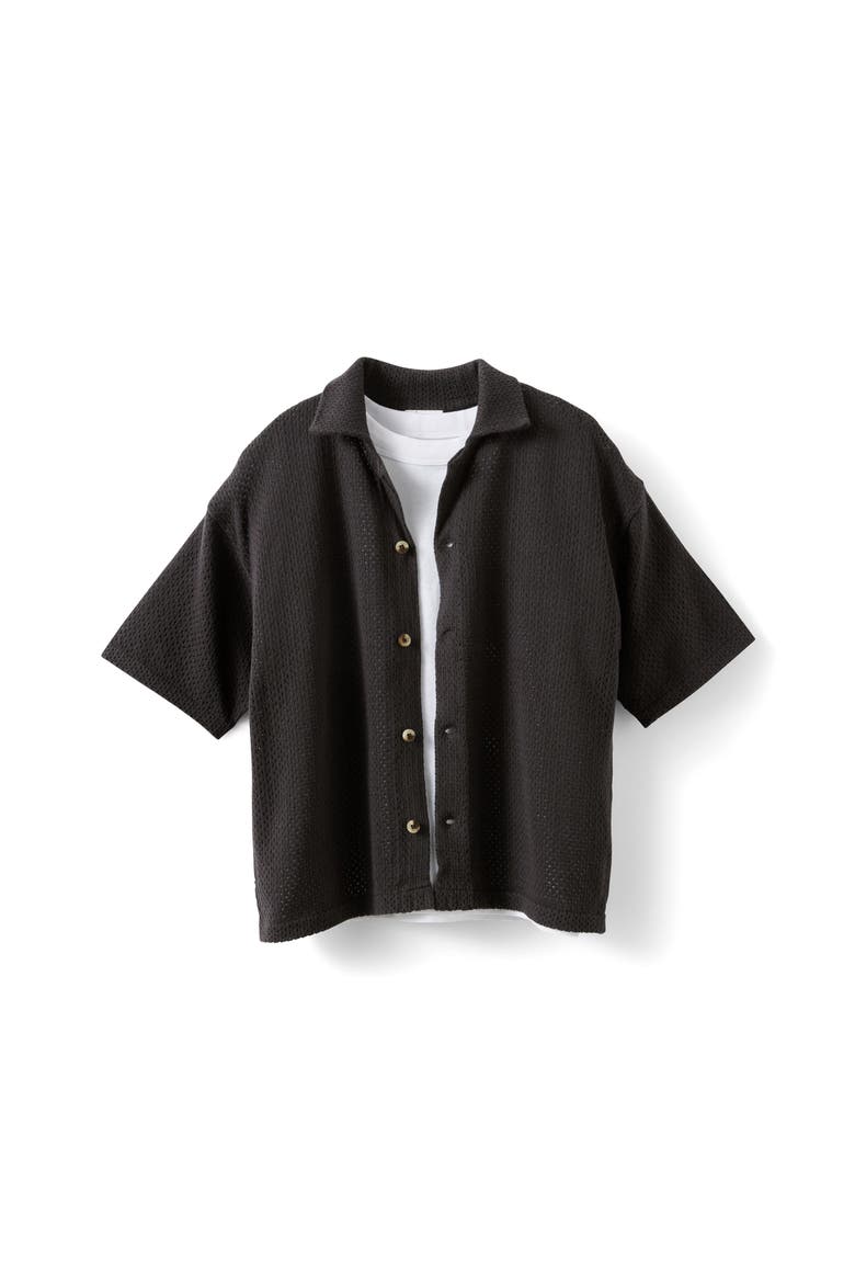 Kid's Knit Boxy Shirt, Alternate, color, Phantom
