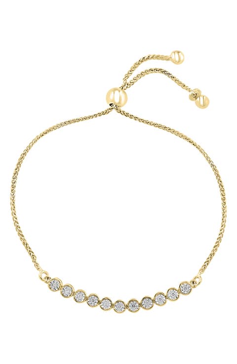 Diamond Bezel Slider Bracelet