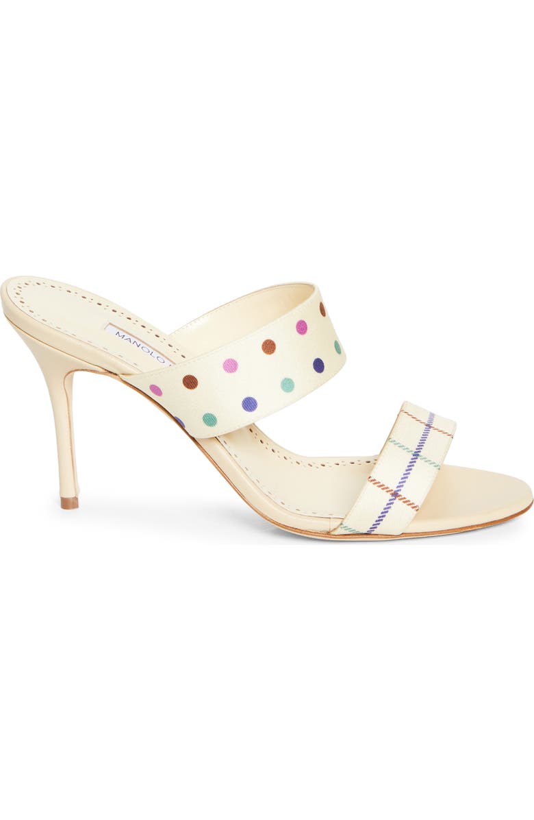 Manolo Blahnik Ralotapla Slide Sandal, Alternate, color, Dark Cream