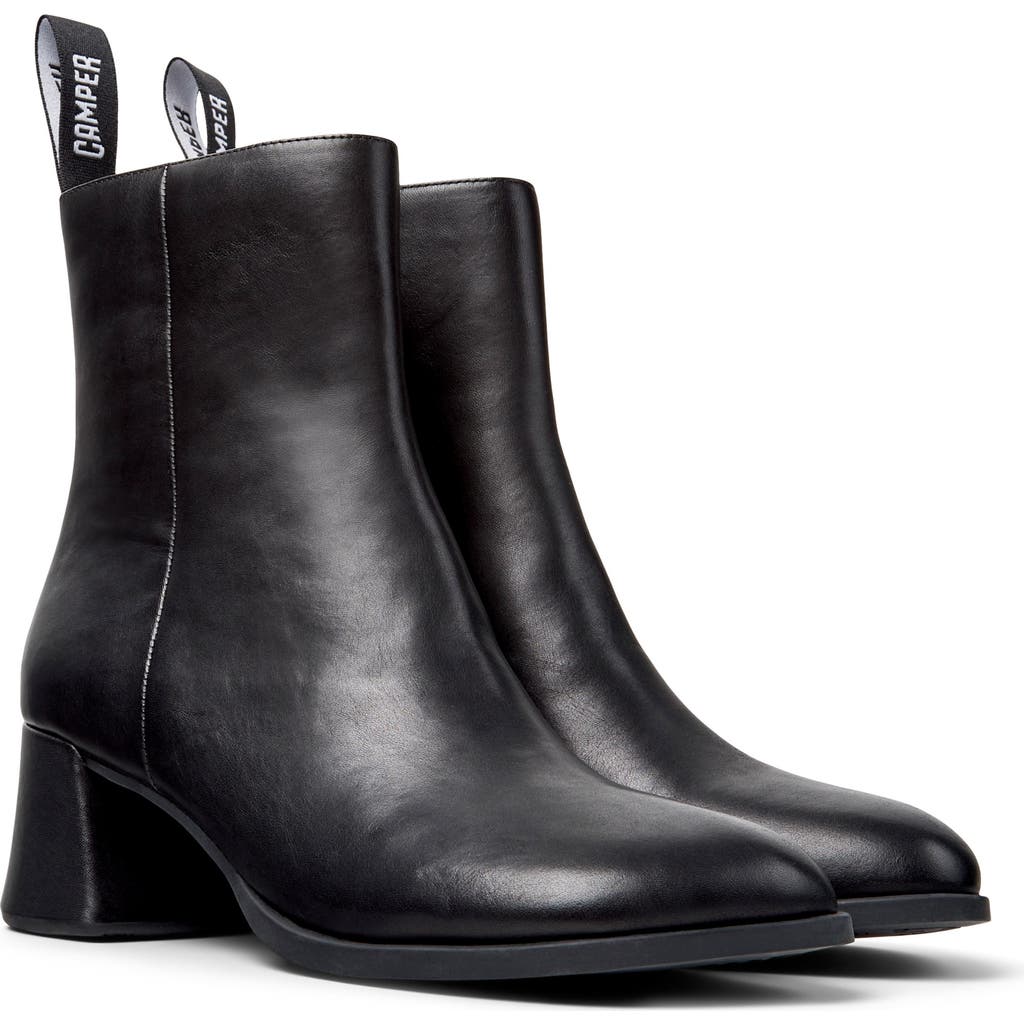 Camper 65mm Kora Leather Block-heel Ankle Boots In Black