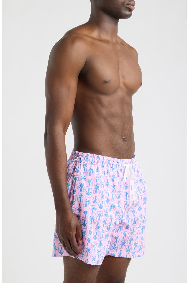 The Miami Mosaic 5.5-Inch Swim Trunks, Alternate, color, BRIGHT PINK