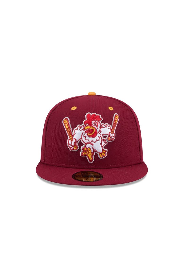 Men's New Era  Burgundy Northwest Arkansas Naturals Theme Nights 59FIFTY Fitted Hat, Alternate, color, Burgundy