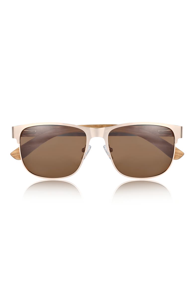 EARTH WOOD Troon Polarized Sunglasses, Alternate, color, Zebra/Brown