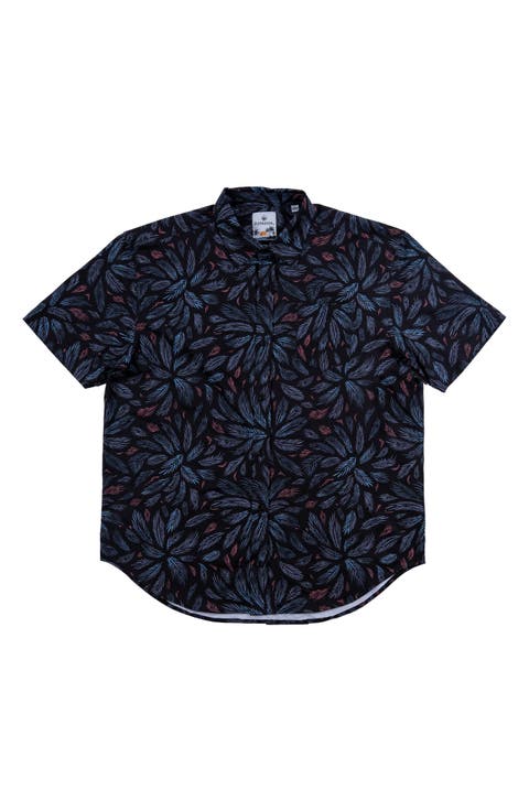 Premier Tropical Print Short Sleeve Button Up Shirt