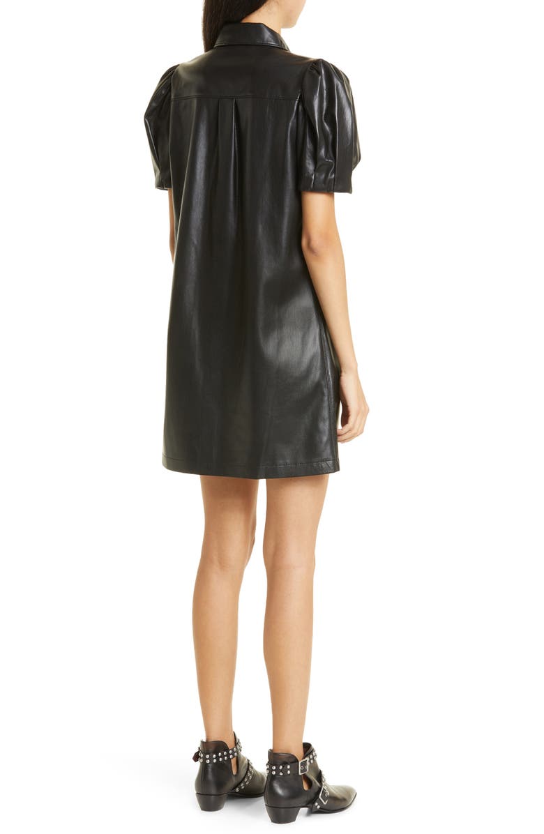 Alice + Olivia Jem Faux Leather Shift Dress, Alternate, color,