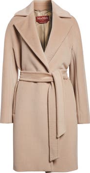 Max Mara Studio Scire Belted Virgin Wool Wrap Coat