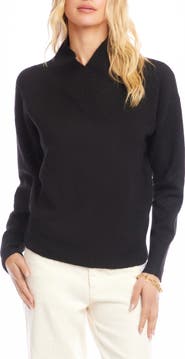Karen Kane Crossover Collar Sweater