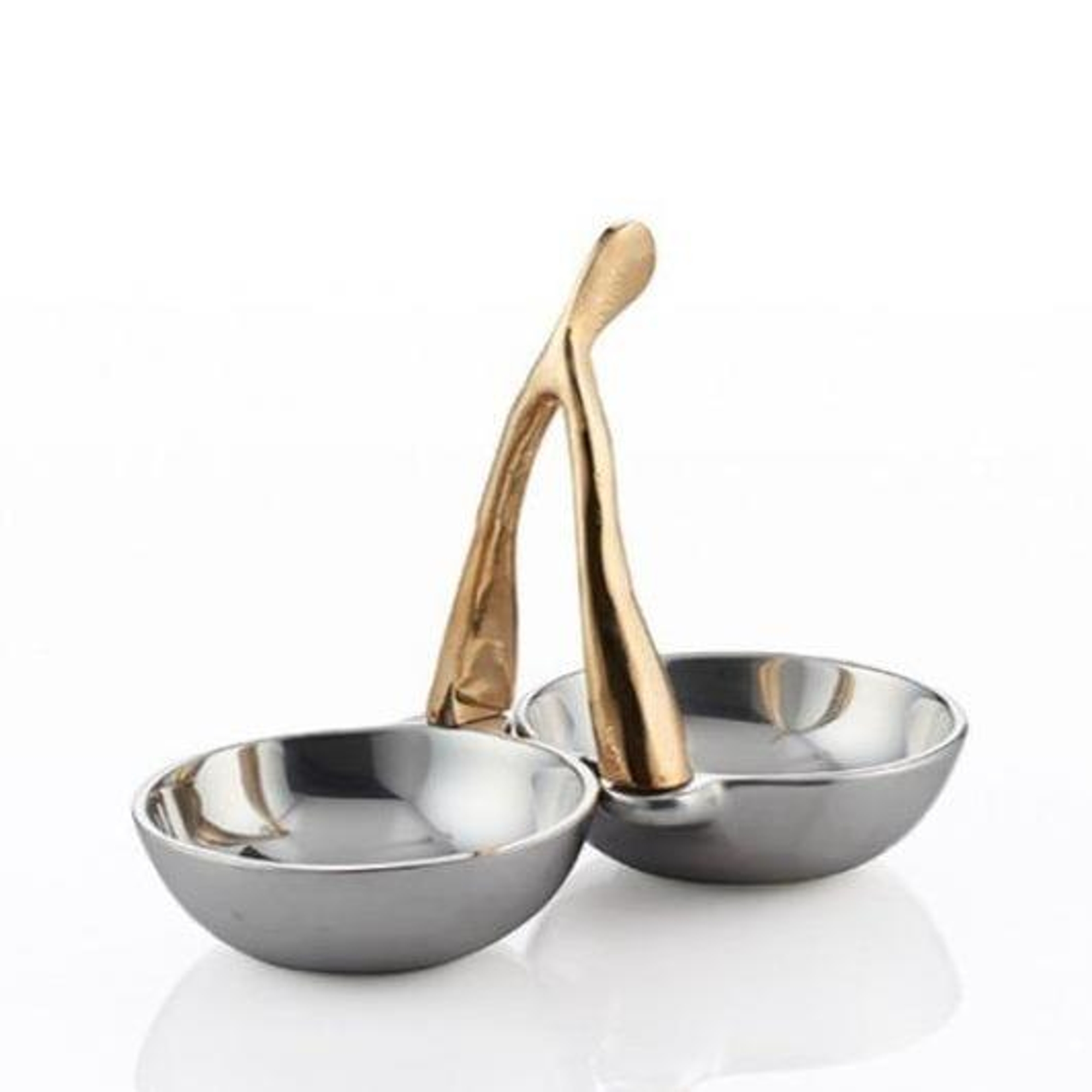 Lunares Wishbone Double Condiment - Gold