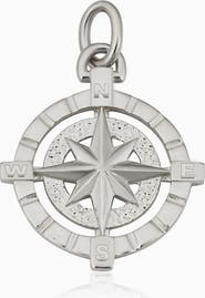 Oradina 14K Gold Compass Rose Pendant Charm