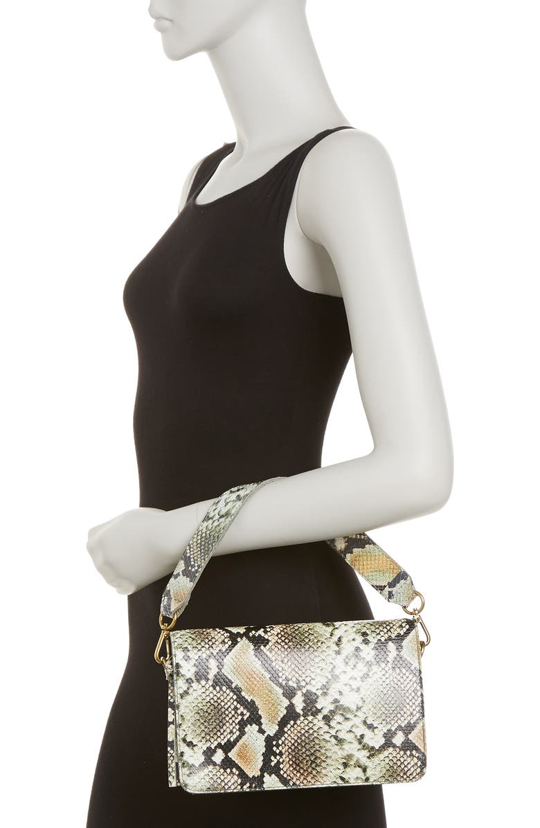 Madewell Snake Embossed Leather Convertible Crossbody Bag, Alternate, color,