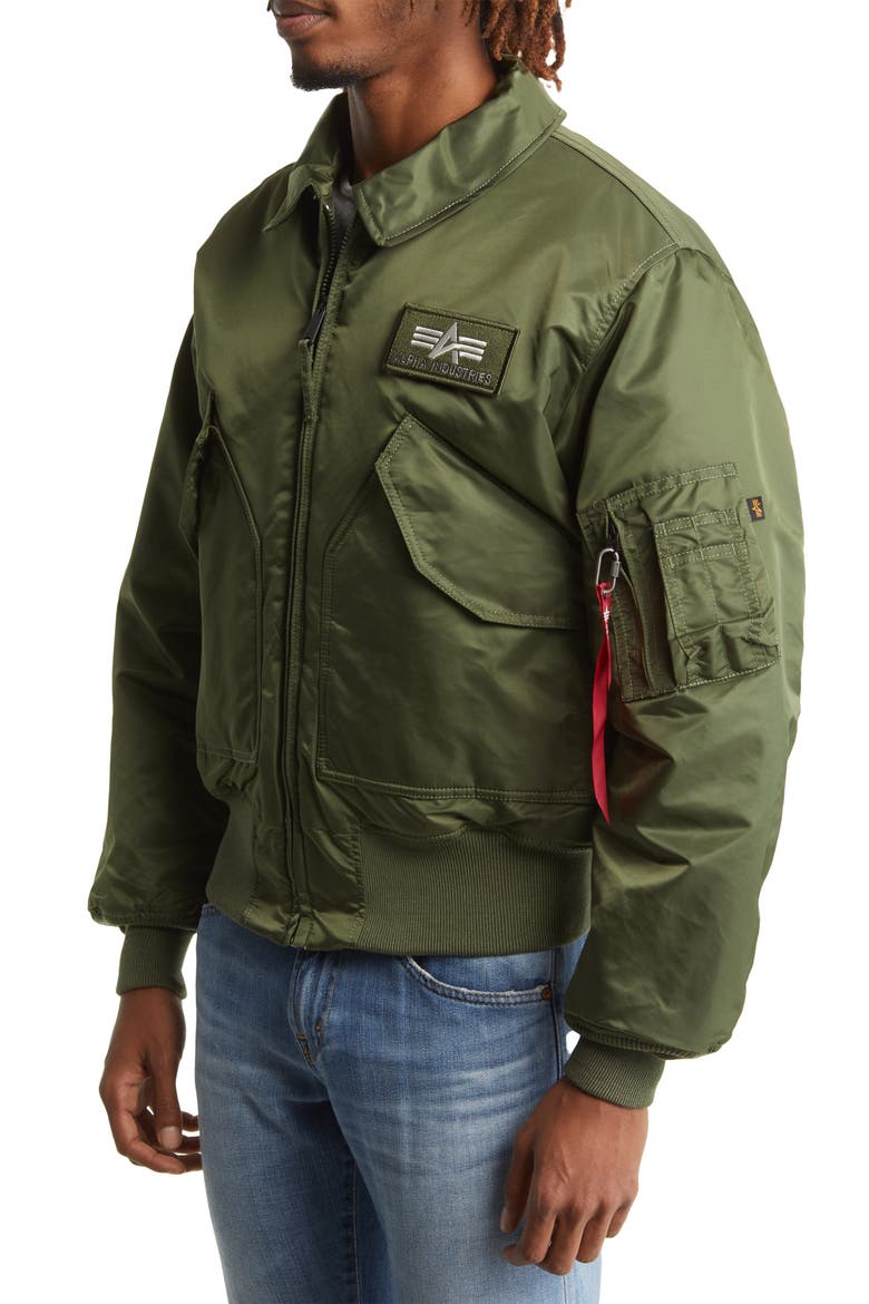 CWU 45/P Bomber Jacket, Alternate, color, SAGE
