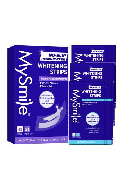 Non-Slip Teeth Whitening Strips with Natural Ingredients