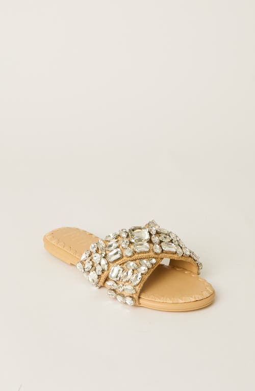 Btb Los Angeles Bijou Crystal Slide In Sand