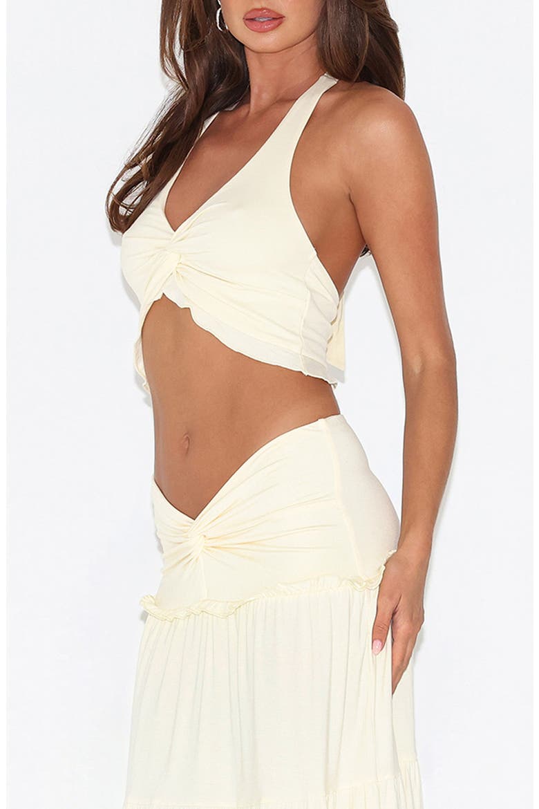 Katya Crop Halter Top, Alternate, color, WHITE