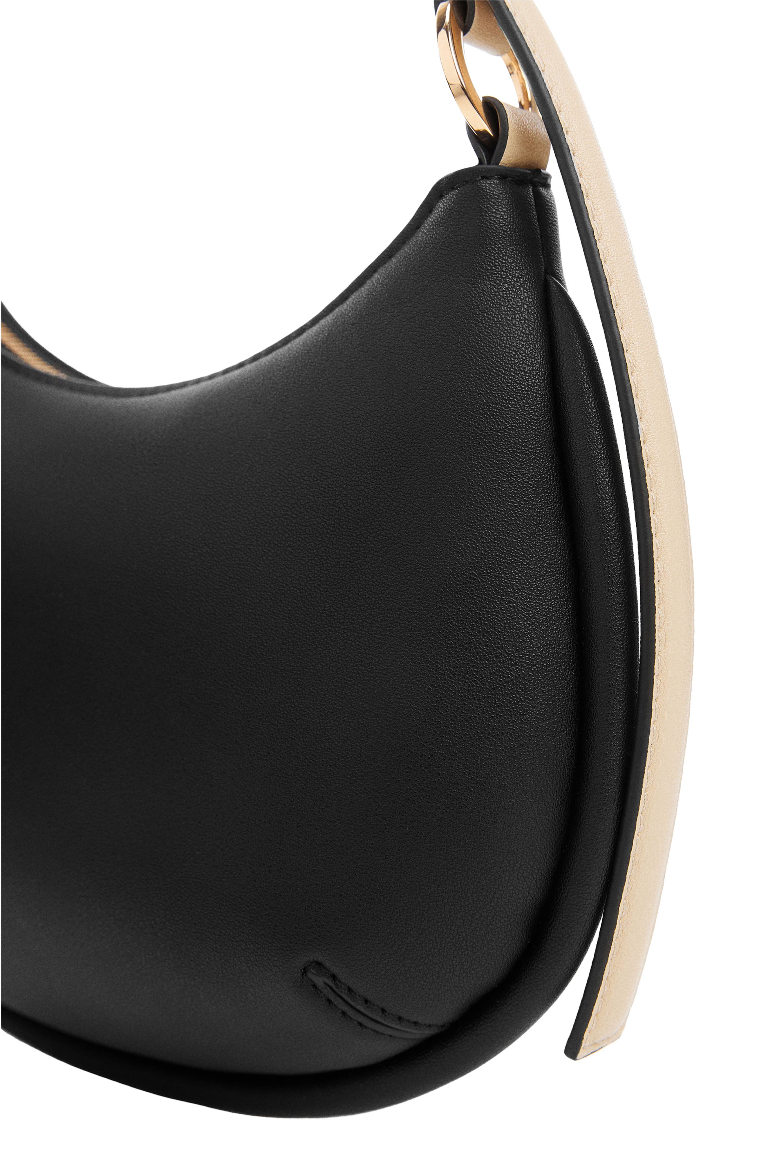 MANGO Faux Leather Hobo Bag, Alternate, color, 