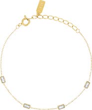 BEN ONI Baguette Cubic Zirconia Charm Bracelet