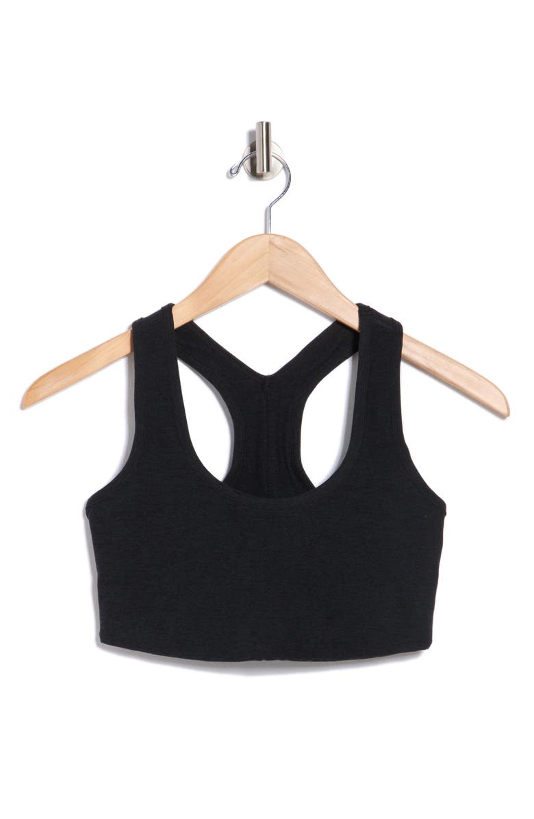 Beyond Yoga Space Dye Simplicity Sports Bra, Alternate, color, Darkest Night