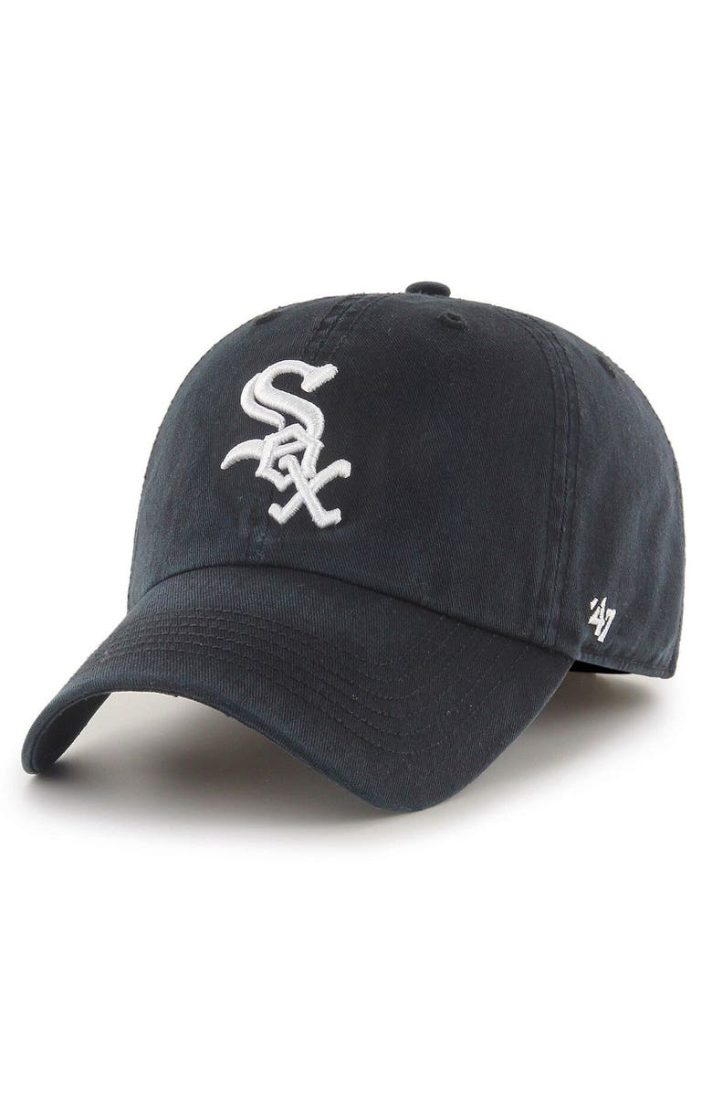 '47 Men's '47 Black Chicago White Sox Franchise Logo Fitted Hat, Main, color, 