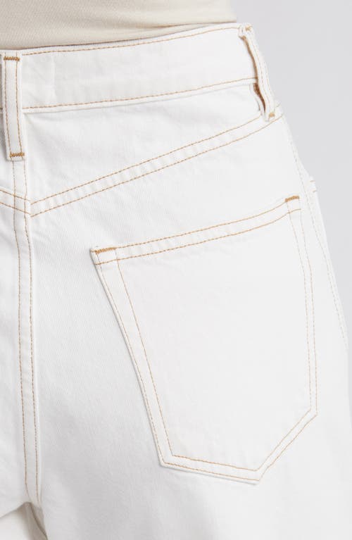 Frame The Pencil Crop High Waist Ankle Slim Straight Leg Jeans In Au Natural Clean