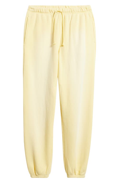 Elwood Core Organic Cotton Brushed Terry Sweatpants In Yellow