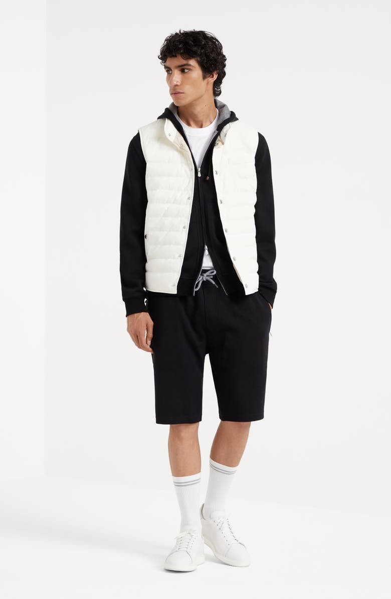 Brunello Cucinelli Cotton, cashmere and silk French terry double cloth Bermuda shorts, Alternate, color,