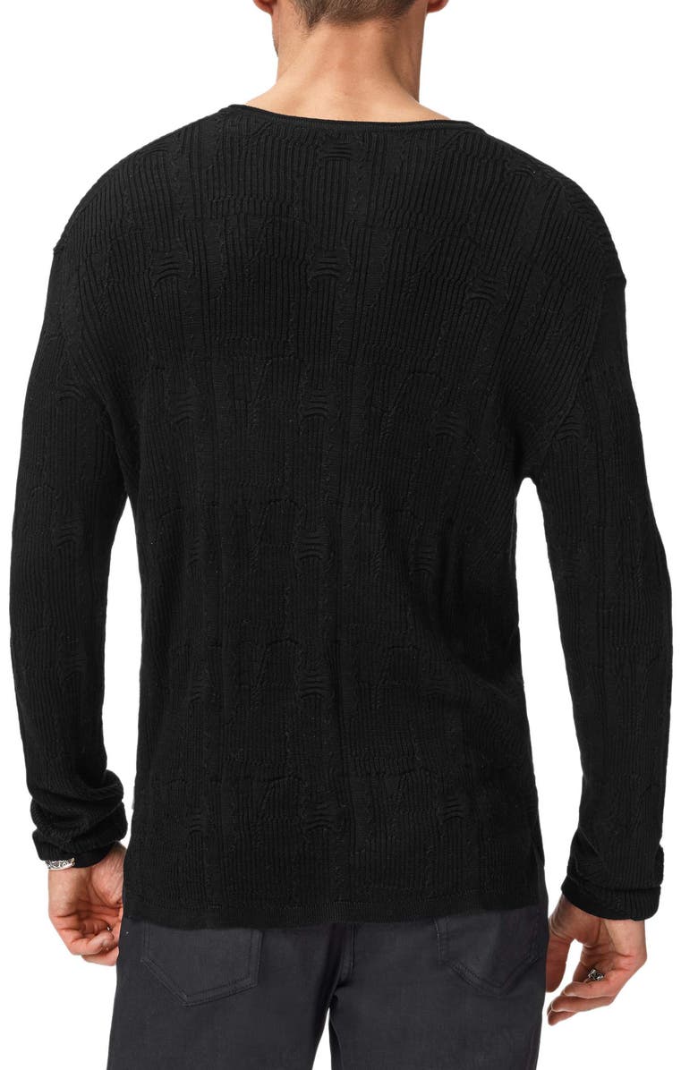 John Varvatos Vinny Broken Pattern Henley, Alternate, color,