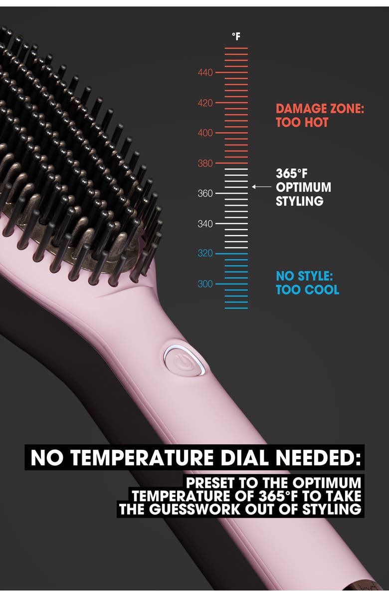 ghd Glide Smoothing Hot Brush in Pink Sorbet, Alternate, color, Pink