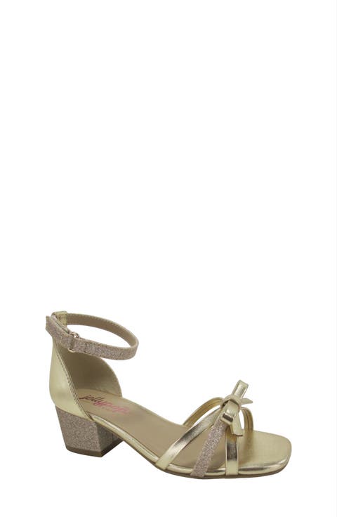 Kids' Zendah Metallic Block Heel Sandal (Toddler, Little Kid & Big Kid)