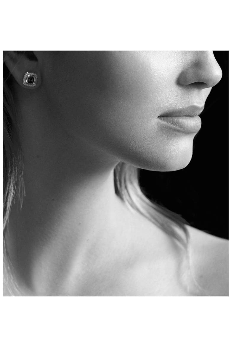 Albion Petite Earrings with Diamonds, Alternate, color, MORGANITE
