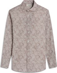 Bugatchi Axel Trim Fit Paisley Cotton Button-Up Shirt