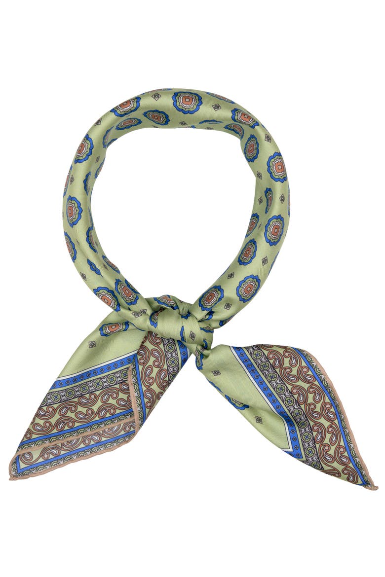 Orsini - Silk Neckerchief for Men, Alternate, color, Green
